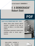 Apresentação Do Seminário - Robert Dahl - Sobre A Democracia