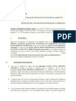 Formato de Medida Cautelar de Asignación Anticipada de Alimentos