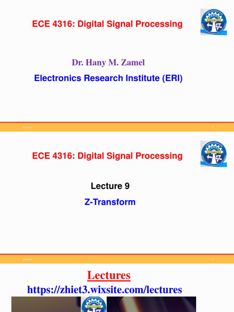 Lec. 9 DSP PDF Laplace Transform Digital Signal Processing