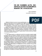 Los Arrieros de Carmen Alto: No-Tas Sobre Articulacion Ecc) Nomica en La Region de Ayacucho