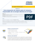 Una Propuesta de Mejora para El Consumo Responsable de La Energía Eléctrica en El Hogar