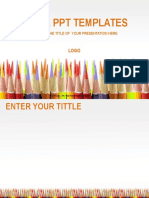 Colored Pencils Education Powerpoint Templates Widescreen1