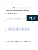 ACTIVIDAD 19 EJERCICIOS MATEMÁTICAS