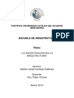 Monografia Inevestigacion en La Arquitectura