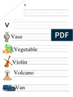 Vase Vegetable Violin Volcano Van: The English Alphabet