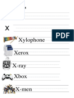 Xylophone Xerox X-Ray Xbox X-Men: The English Alphabet