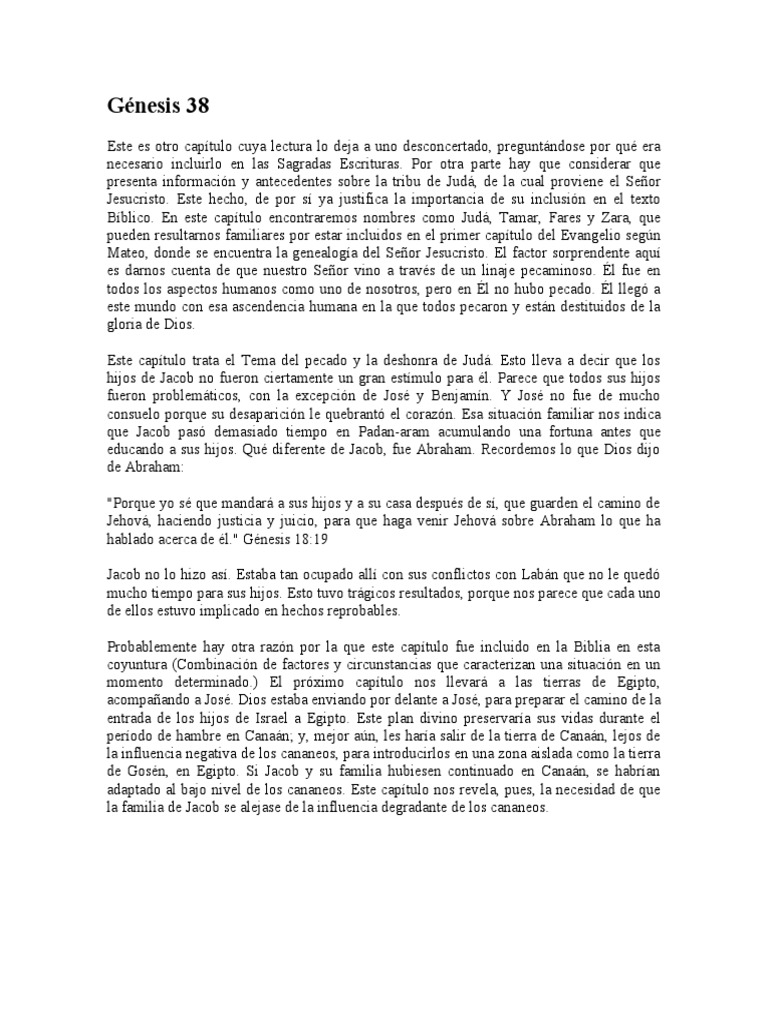 Génesis 38 PDF Jacob Canaán
