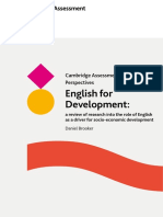 English For Development A Review of Research Into The Role of English As A Driver For Socio-Economic Development - Brooker