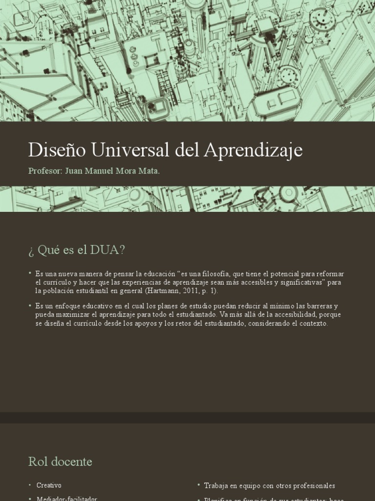 Diseño Universal del Aprendizaje (DUA) | PDF | Plan de estudios ...