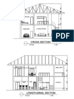 Architectural floor plan and section drawings