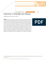 Interiority in Sloterdijk and Deleuze PDF
