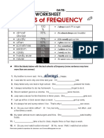 Adverbs of Frequency: Grammar Worksheet