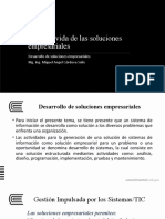 Ciclo de Vida de Las Soluciones Empresariales: Desarrollo de Soluciones Empresariales Mg. Ing. Miguel Angel Córdova Solís