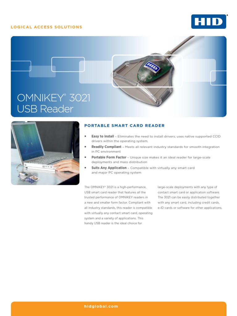 Omnikey 3021 USB Reader: Logical Access Solutions | PDF | Smart Card | Usb
