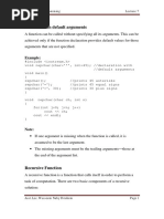 Function With Default Arguments: Example