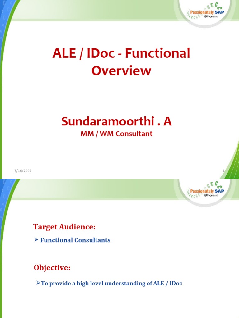 ALE IDoc Overview - Training | PDF | System | Sap Se