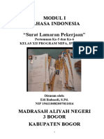 Bahasa Indonesia Kelas 12 Mipa-Ips-Iik - Bab I - Surat Lamaran Pekerjaan - Pertemuan 5-6