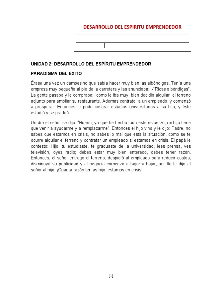 Scribd Desarrollo Del Espiritu Emprendedor 1 | PDF | Iniciativa ...