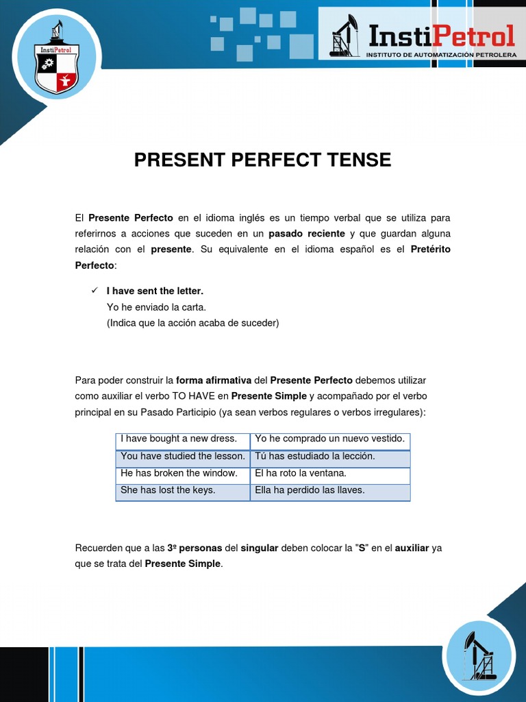 Present - Perfect - Tense - Hugo PDF | PDF | Verbo | Morfología