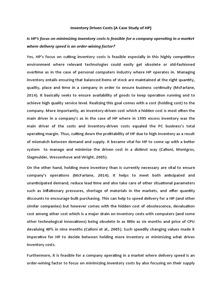 Inventory Management Assignment | PDF | Inventory | Supply Chain