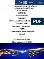 SRN - Tarea1 - Unidad1 - Estructura de Un Traductor PDF