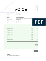 Invoice: Invoice Number Date of Issue