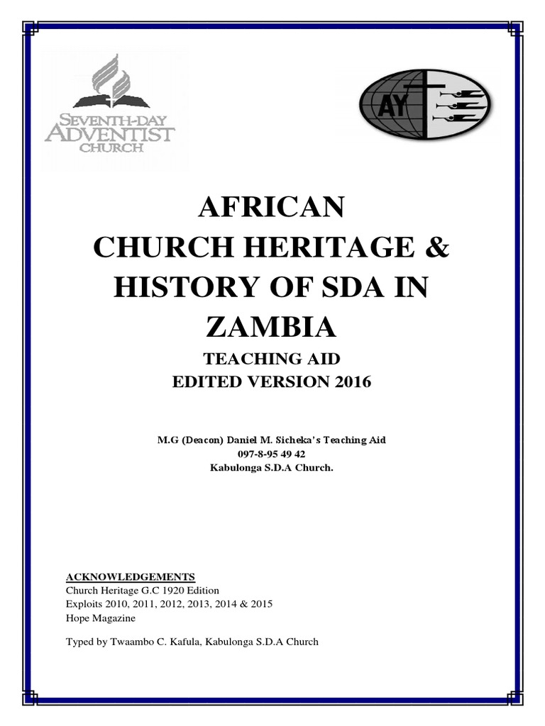 African Church Heritage 2016 Zambia Adventism