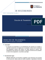 Sucesiones - Derecho de Trasmisión