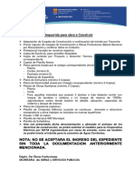 Documentación Requerida para Obra A Construir PDF