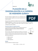 Aplicaciones de Diagonalizacion en Ingeniera Quimica PDF