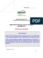 SHRM Specimen Paper - Sug - Answers