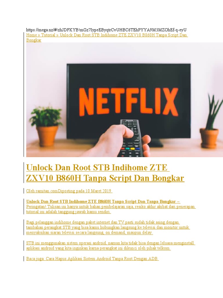 Cara Unlock Stb B860h Docx