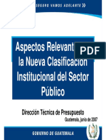 Clasificación Institucional Del Sector Público PDF