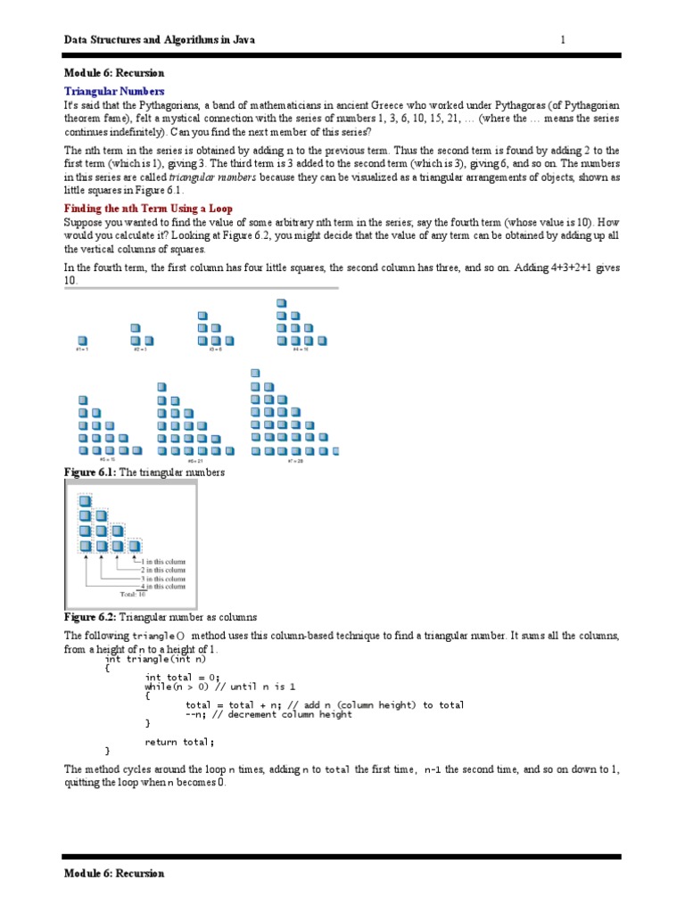 Triangular Numbers Finding The NTH Term Using A Loop PDF Applied Mathematics Theoretical