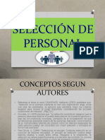 SELECCIÓN DE PERSONAL: CONCEPTOS, BASES Y PROCESO