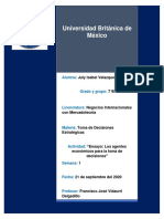 Los Agentes Económicos para La Toma de Decisiones