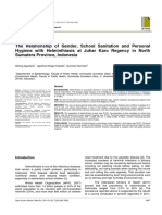 The Relationship of Gender, School Sanitation and Personal Hygiene With Helminthiasis at Juhar Karo Regency in North Sumatera Province, Indonesia