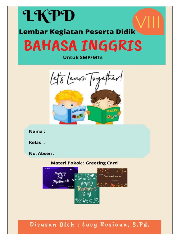 LKPD Greeting Card PDF Psychological Concepts Cognition