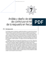 Análisis y diseño de sistemas de control por el método de la respuesta en frecuencia