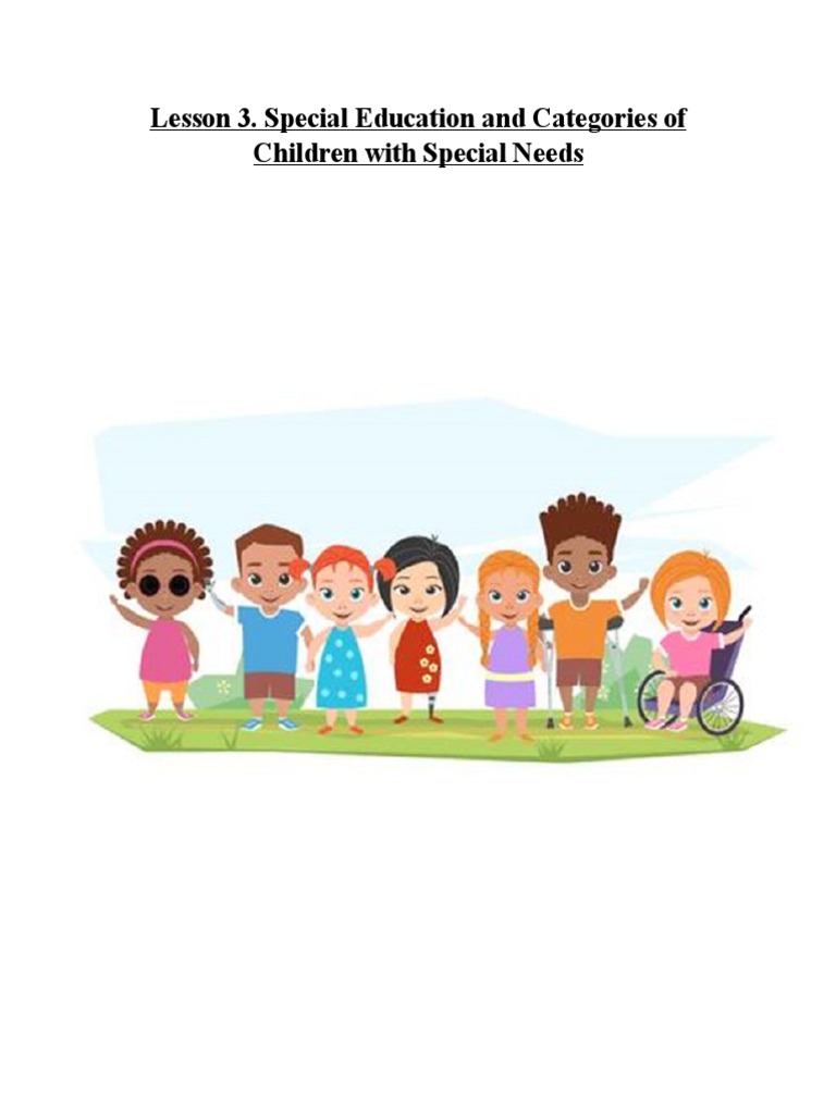 Categories of Children with Special Needs | PDF | Special Education ...