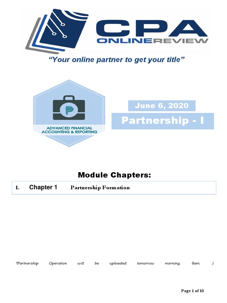 Partnership Formation and Contributions | PDF | Balance Sheet | Partnership