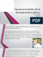 Causas Prenatales de La Discapacidad Auditiva