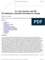 A Fury For Justice - Lucy Parsons and The Revolutionary Anarchist Movement in Chicago by Jacob McKean