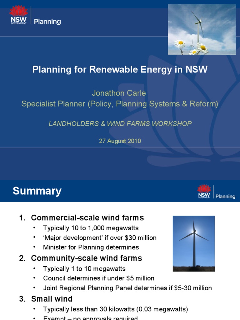 Renewable Energy Planning in NSW | PDF | Environmental Impact ...