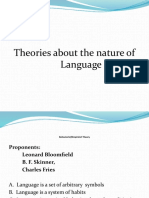 Theories About The Nature of Language