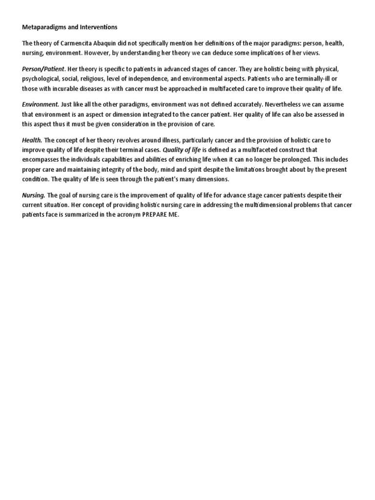 Holistic Care for Advanced Cancer Patients | PDF