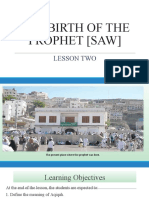 The Birth of The Prophet (Saw) : Lesson Two