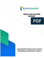 HSE Evaluation Report Proyek Penambahan Demin Sistem Di Utility (PUJ) PDF