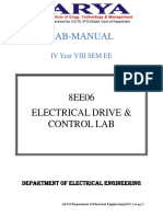Lab-Manual: 8EE06 Electrical Drive & Control Lab