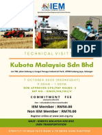 Technical Visit To: Kubota Malaysia SDN BHD